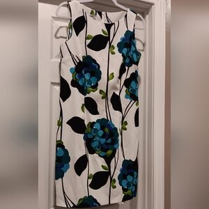Dress Barn White/Floral Dress- Size 10